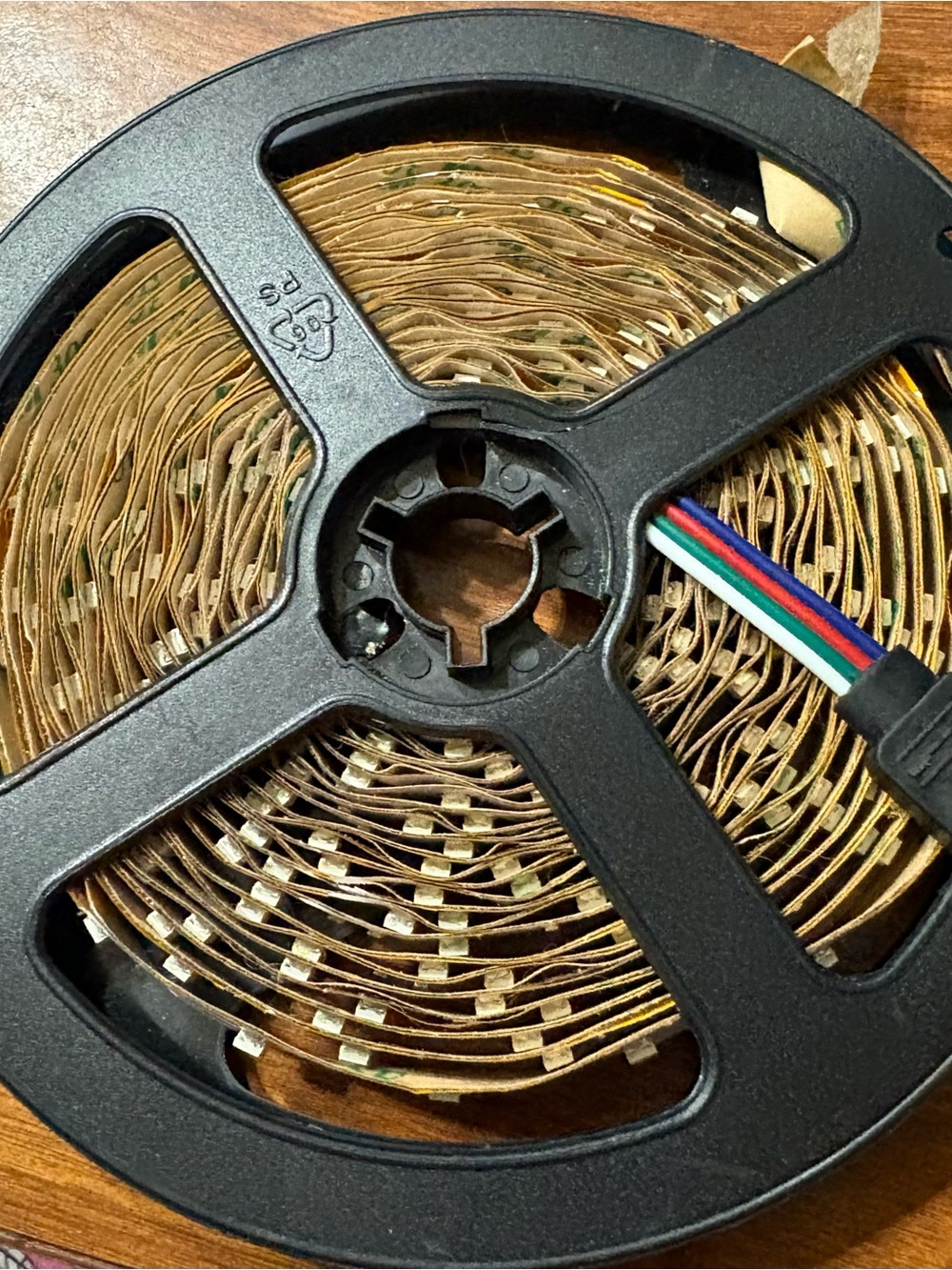RGB LED Strip Reel with 4-Pin Connector - Black